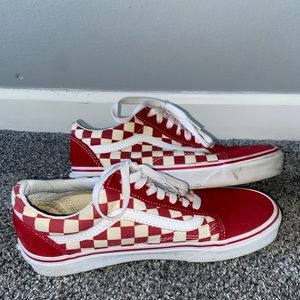 Red checkered vans